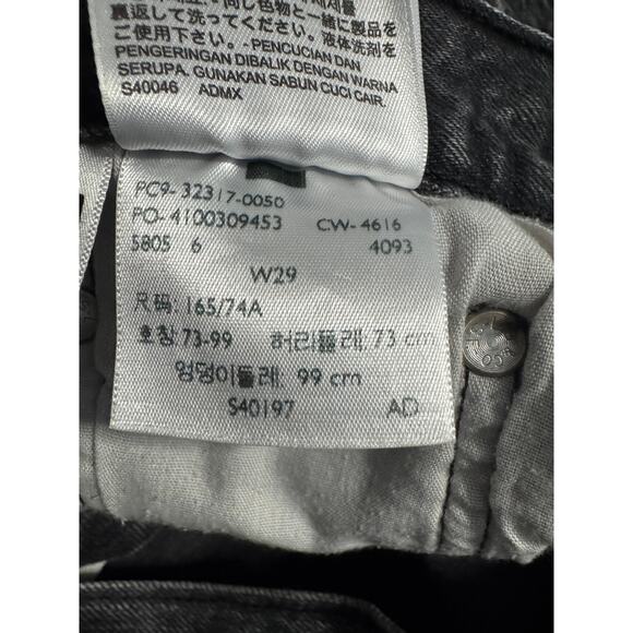 Y2K Red Tab Levi’s 501 Black Cutoff Micro Shorts W29 High Rise Button Fly - Picture 6 of 7